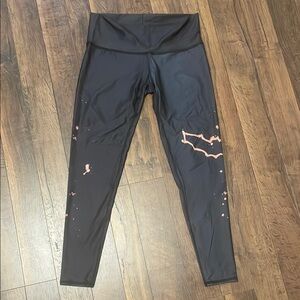 Teeki Black and Orange Leggings